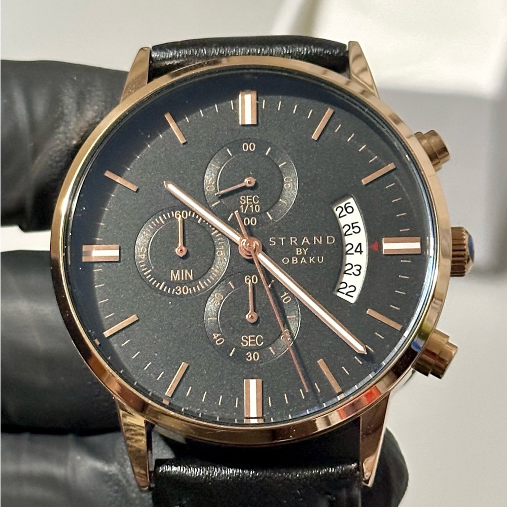 Strand By Obaku Montane S737GCVBVB Chronograph Two-Tone Date 43mm Men’s Watch